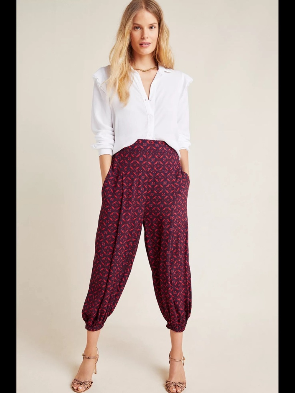 Anthropologie Printed Harem Pants - Picture 2 of 16